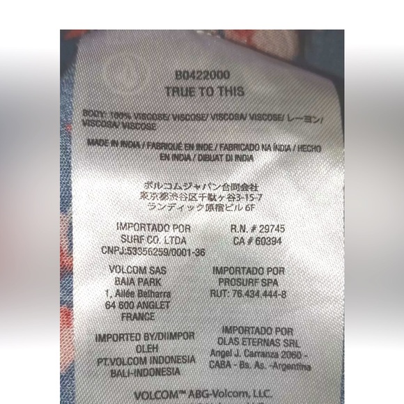 Volcom Top S Cute Blue Rayon Boho Hippie Floral Cottagecore Tank Shirt Blouse - Picture 7 of 8